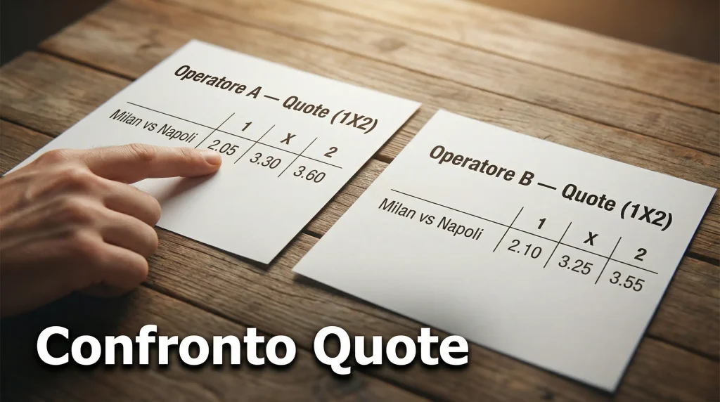 Confronto quote scommesse guida