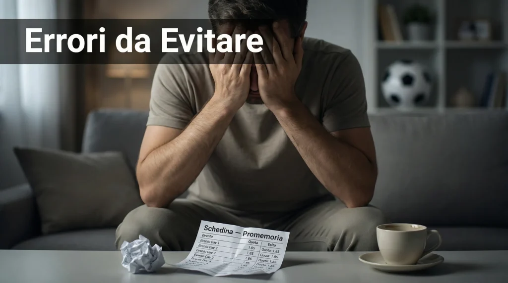 Errori scommesse calcio: trappole psicologiche da evitare